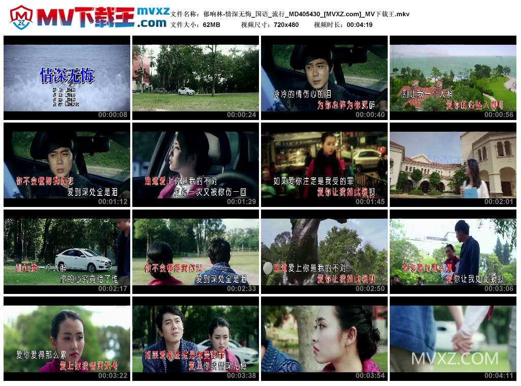 郁响林-情深无悔_国语_流行_MD405430